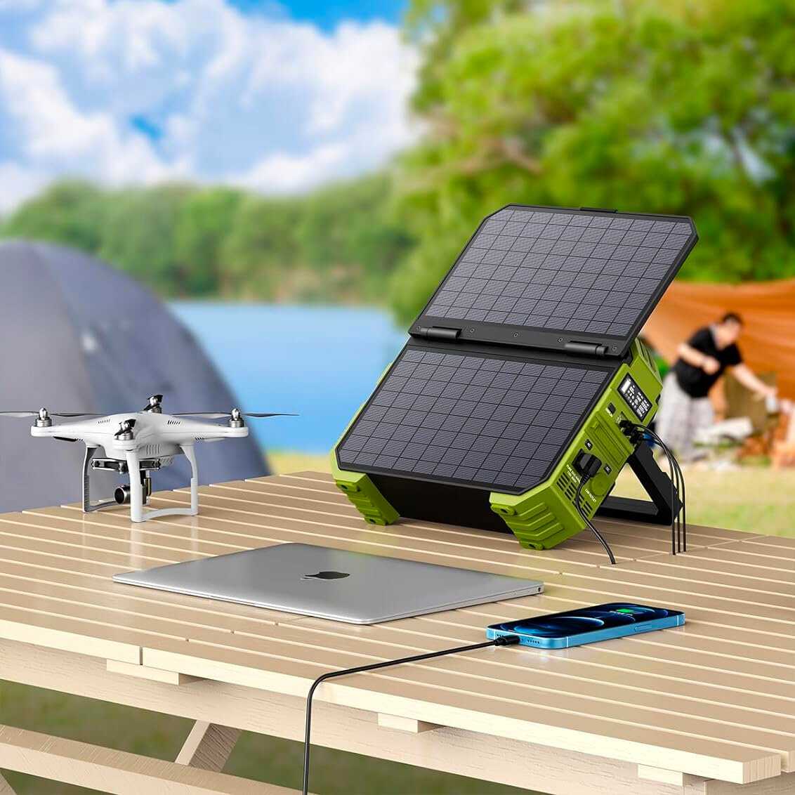 Внешний аккумулятор ELECTROWAY Портативная зарядная станция со встроенной солнечной панелью (192000мАч 1000 Вт) фотография 1