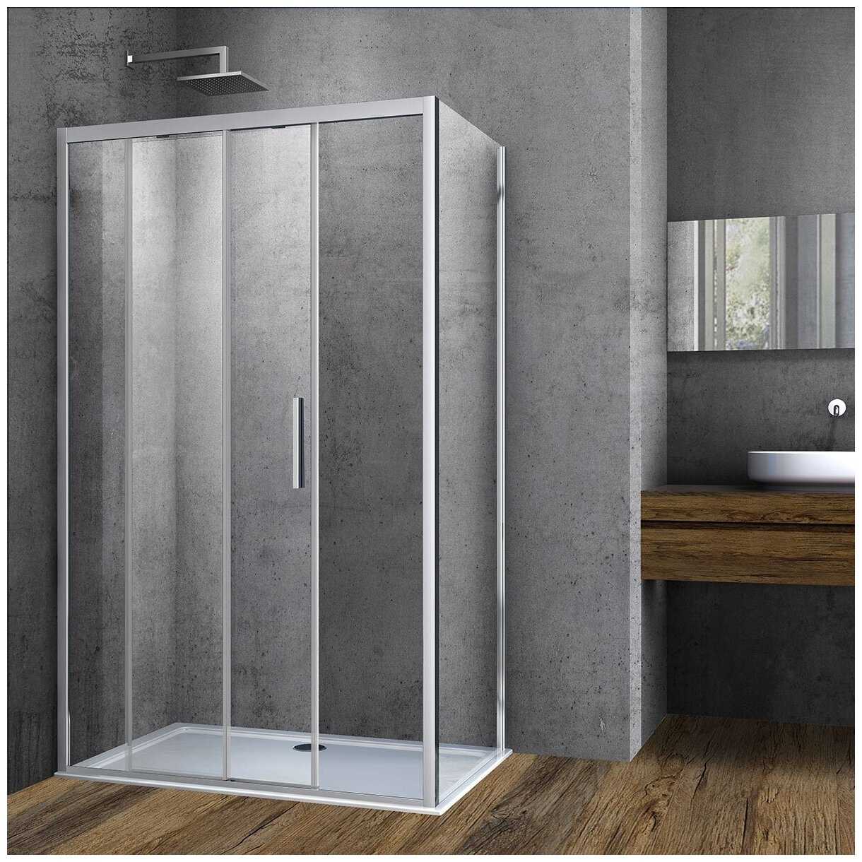 Душевой уголок Vincea Soft VSR-3SO1010CL 100x100х195 профиль хром, стекло прозрачное