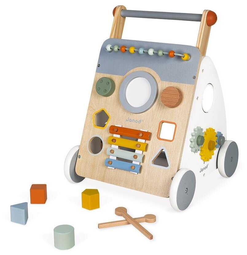 Тележка-каталка развивающая с комплектом игр Janod, серия Sweet cocoon J04410 фотография 5