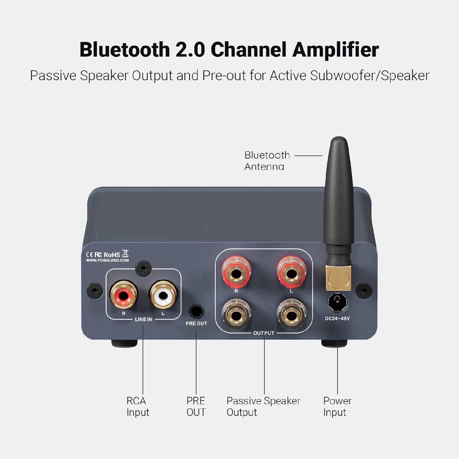 Усилитель для колонок Fosi Audio BT20A Pro 300 Вт фотография 3