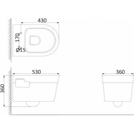 Унитаз подвесной Creo Ceramique PROJECT (PR1100N) фотография 1