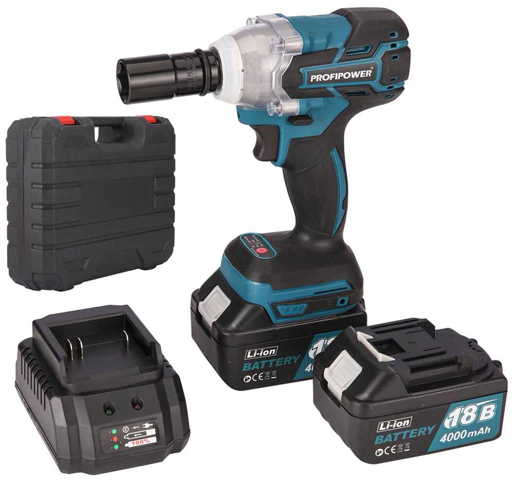 Аккумуляторный ударный гайковерт PROFIPOWER MKDTW-18B фотография 2