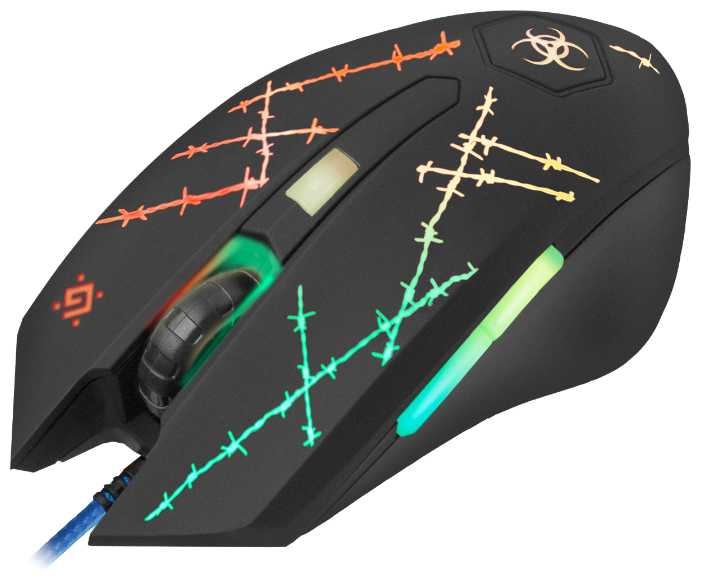 Игровая мышка для компьютера Defender Forced+кворик оптика 6 кнопок 3200 dpi фотография 6