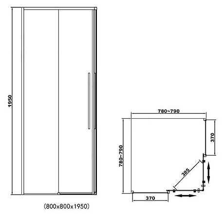 Душевой уголок RGW Stilvoll SV-31-B 80х80х195 32323188-14 Черный фотография 1