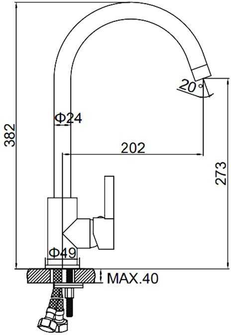 Смеситель для раковины Ledeme L4299B фотография 12
