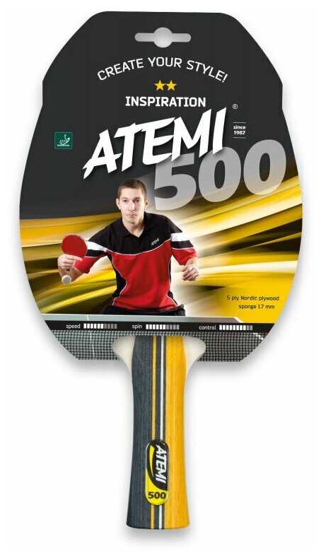Ракетки для настольного тенниса ATEMI 500 CV фотография 14