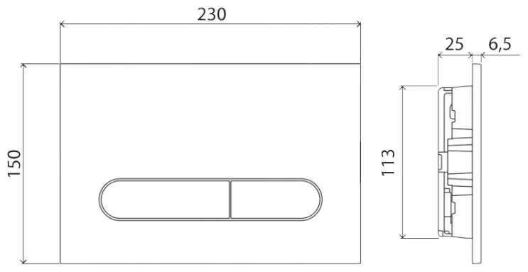 Кнопка смыва BelBagno Prospero BB005-PR-CHROME хром глянцевый фотография 1