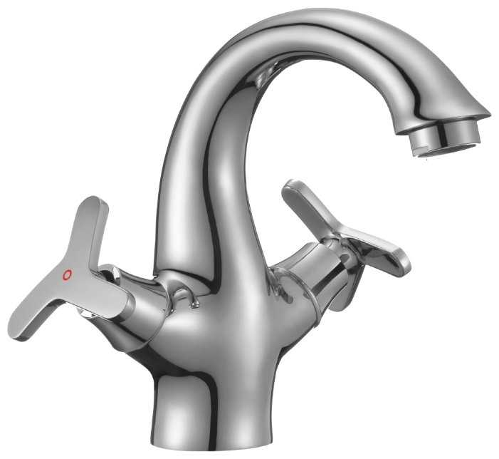 Смеситель для раковины (умывальника) Rossinka Silvermix RS40-61, вентильный