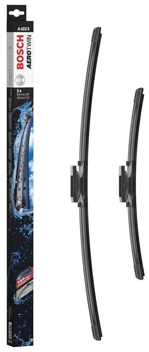 Щетка стеклоочистителя бескаркасная Bosch Aerotwin A422S, 2 шт. фотография 4