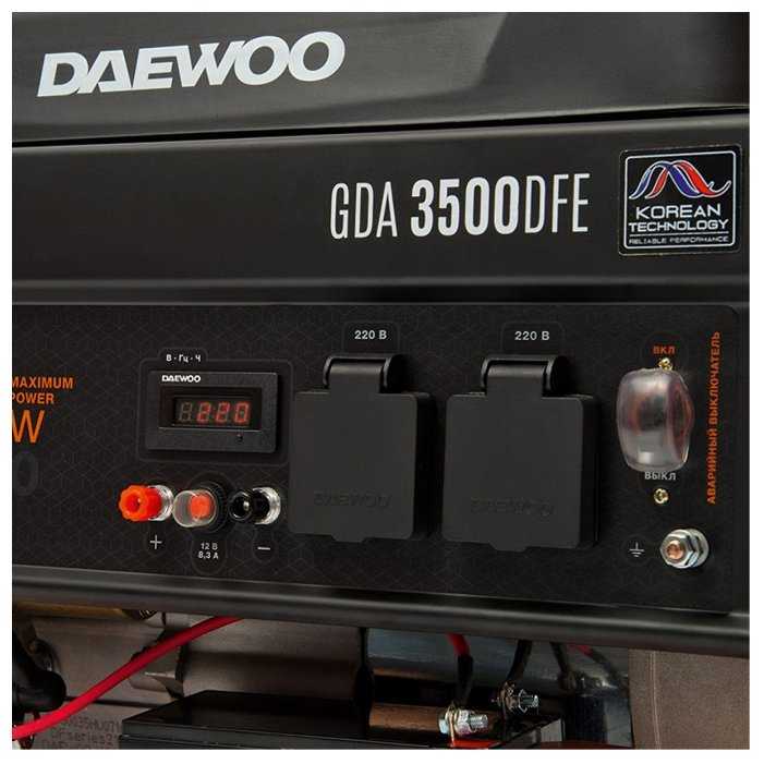 Газо-бензиновый генератор Daewoo Power Products GDA 3500DFE, (3200 Вт) фотография 4
