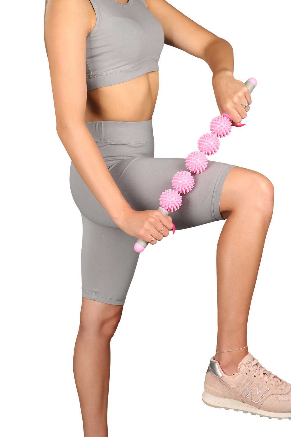 Роликовый ручной массажер для тела INDIGO Массажер (5 роликов) фотография 16