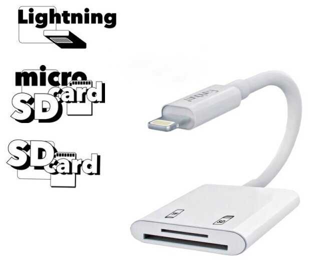 Картридер Earldom ET-OT47 Lightning 8-pin на SD\MicroSD фотография 2