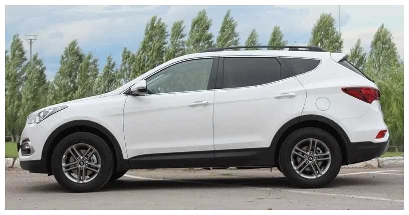 Рейлинги для Hyundai SantaFe III 2012-2018 черные фотография 4