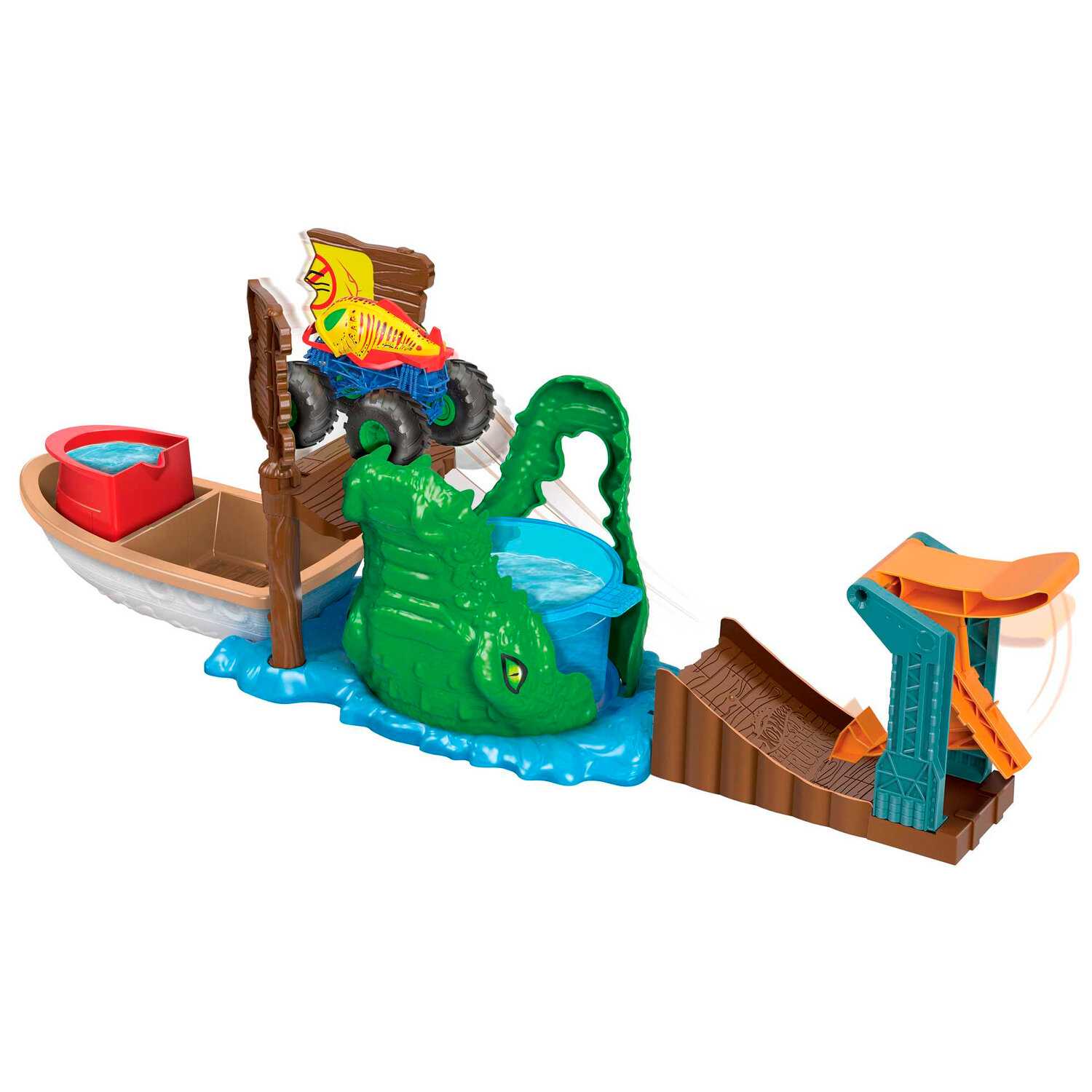 Игровой набор HOT WHEELS Автотрек-Крокодил в болоте (HGV14) фотография 6