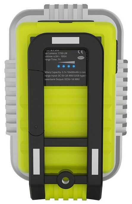 Портативная LED лампа 1750 Lm 10400 mAh IPX5 POWER BANK UNILITE SLR-1750 фотография 1