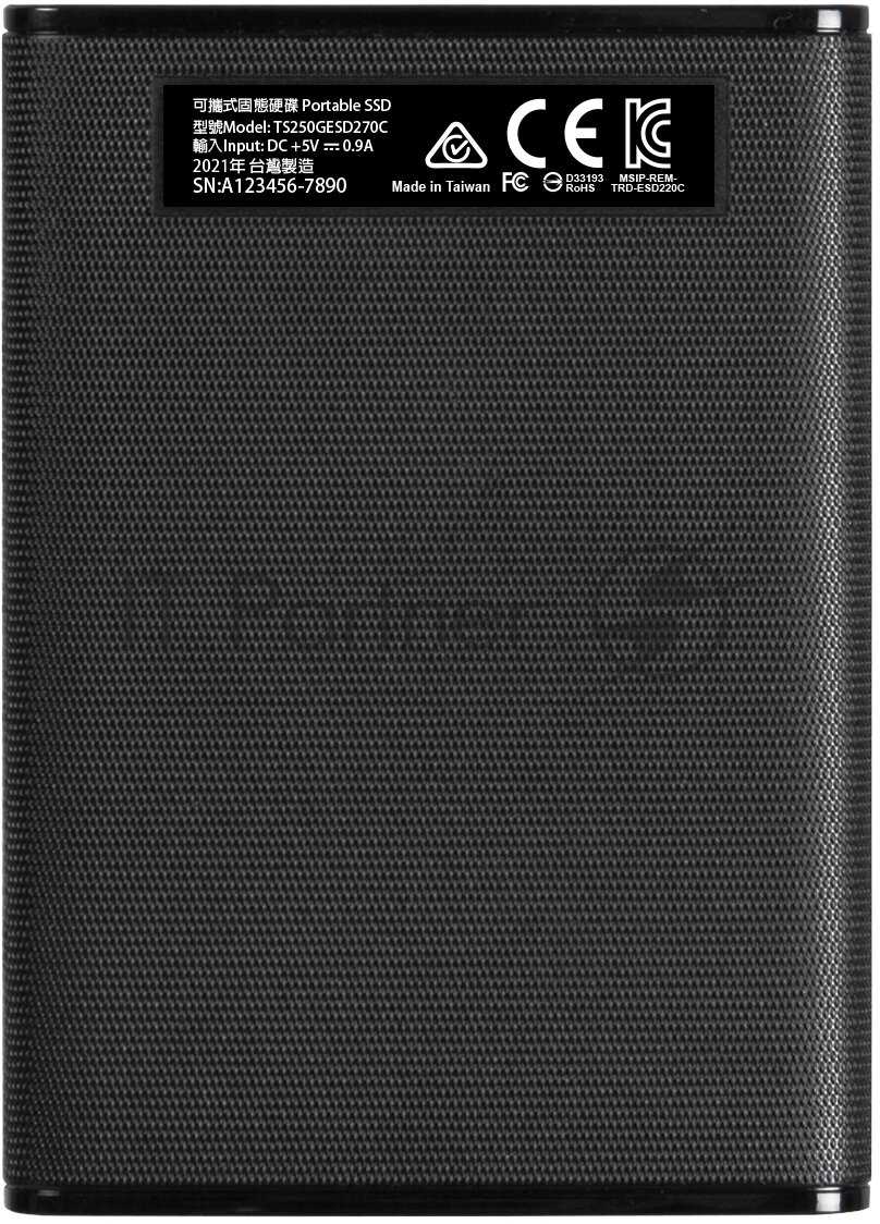 Внешний SSD накопитель Transcend ESD270C, 250GB, Type-C, USB 3.1 Gen2, R/W 520/460MB/s (TS250GESD270C) фотография 7