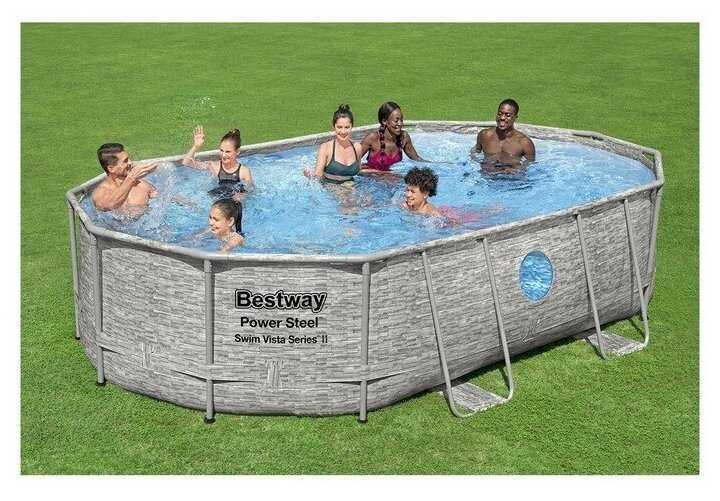 Каркасный бассейн Bestway Power Steel Swim Vista Series II фотография 16