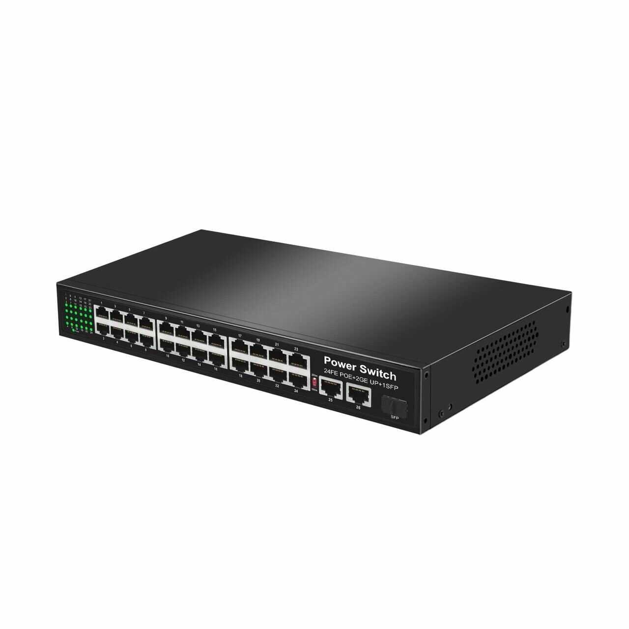 Коммутатор (свитч) 16 POE (802.3af/at) + 2 ETH 1000Mbs, 1 SFP фотография 6