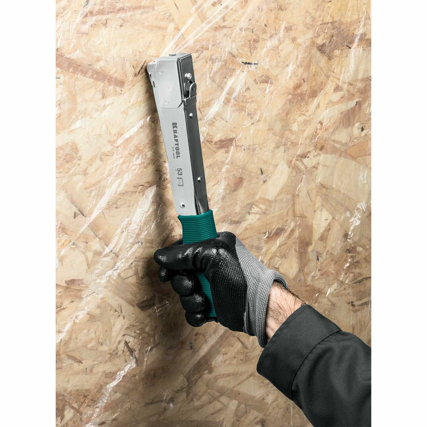Высокоскоростной стальной cкобозабиватель HAMMER TACKER KRAFTOOL Скобозабиватель (3153) фотография 12