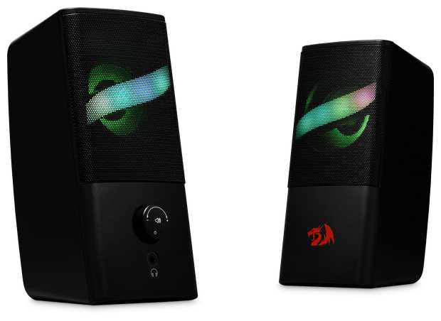 Колонки компьютерные Redragon Air , 6 Вт , питание от USB , черный фотография 3