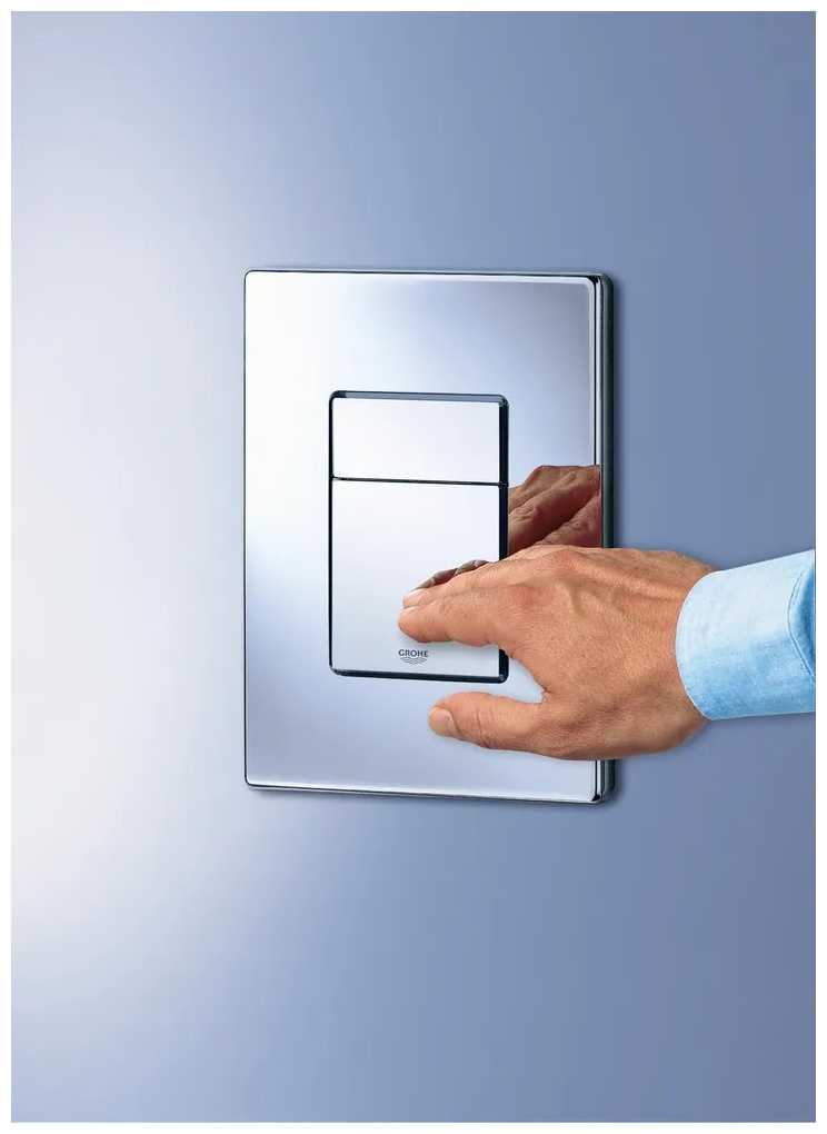 Кнопка смыва Grohe пневматическая для инсталляции Rapid SL, хром (6669200w) фотография 9