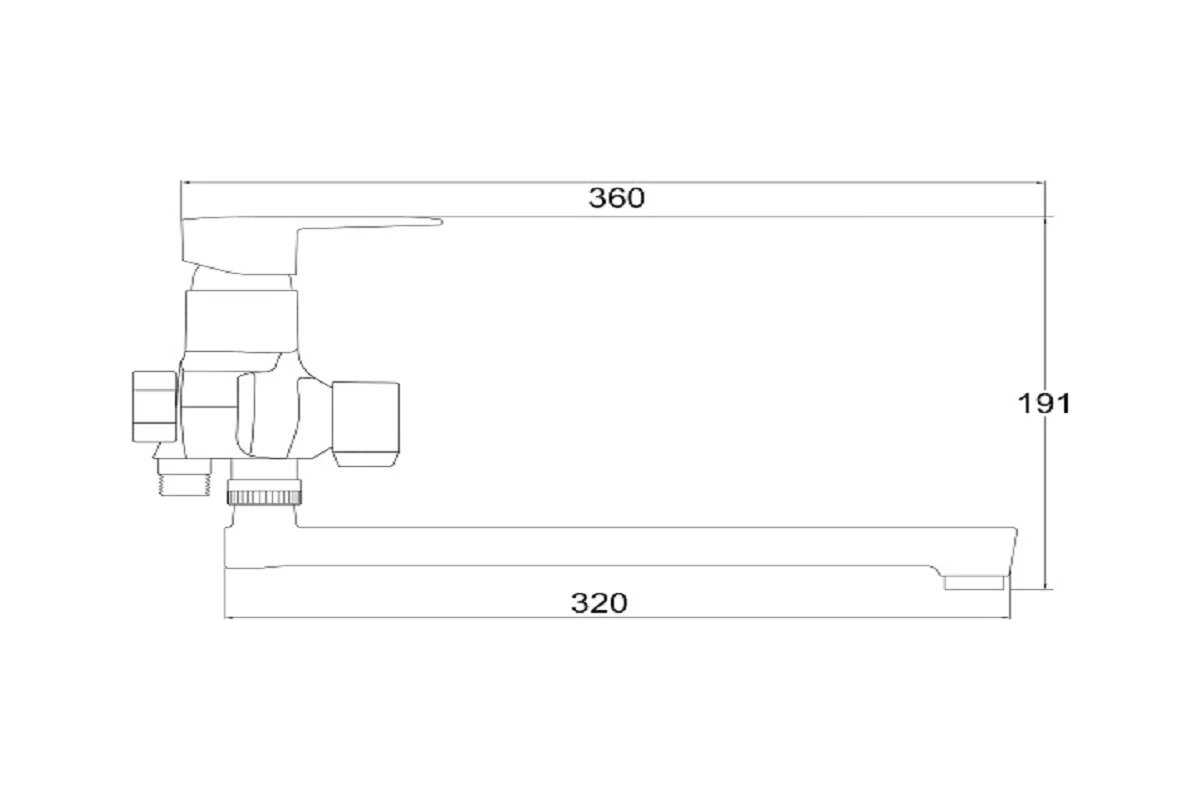 Смеситель для ванны Ростовская Мануфактура Сантехники PL6CH-006E фотография 6