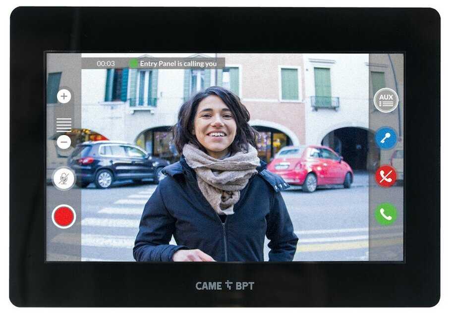Абонентское IP-устройство CAME XTS 5IP hands-free с сенсорным 5’’ дисплеем, локальным и POE питанием (840CH-0100) фотография 1