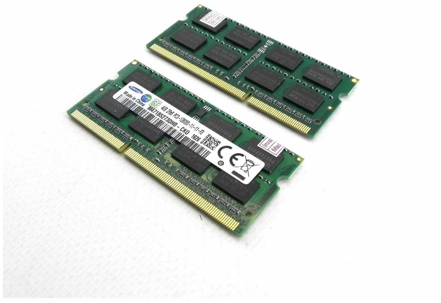 Оперативная память Samsung 8GB (2x4Gb) DDR3 1600 МГц SO-DIMM M471B5273DH0-CK0 - 2 шт. фотография 2