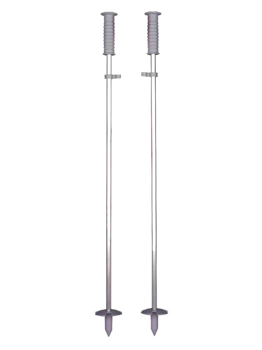 Лыжный комплект детский с креплениями и палками (75 см) фотография 9