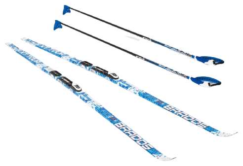 Прогулочные лыжи STC Rottefella Step XT Tour с креплениями NNN, с палками