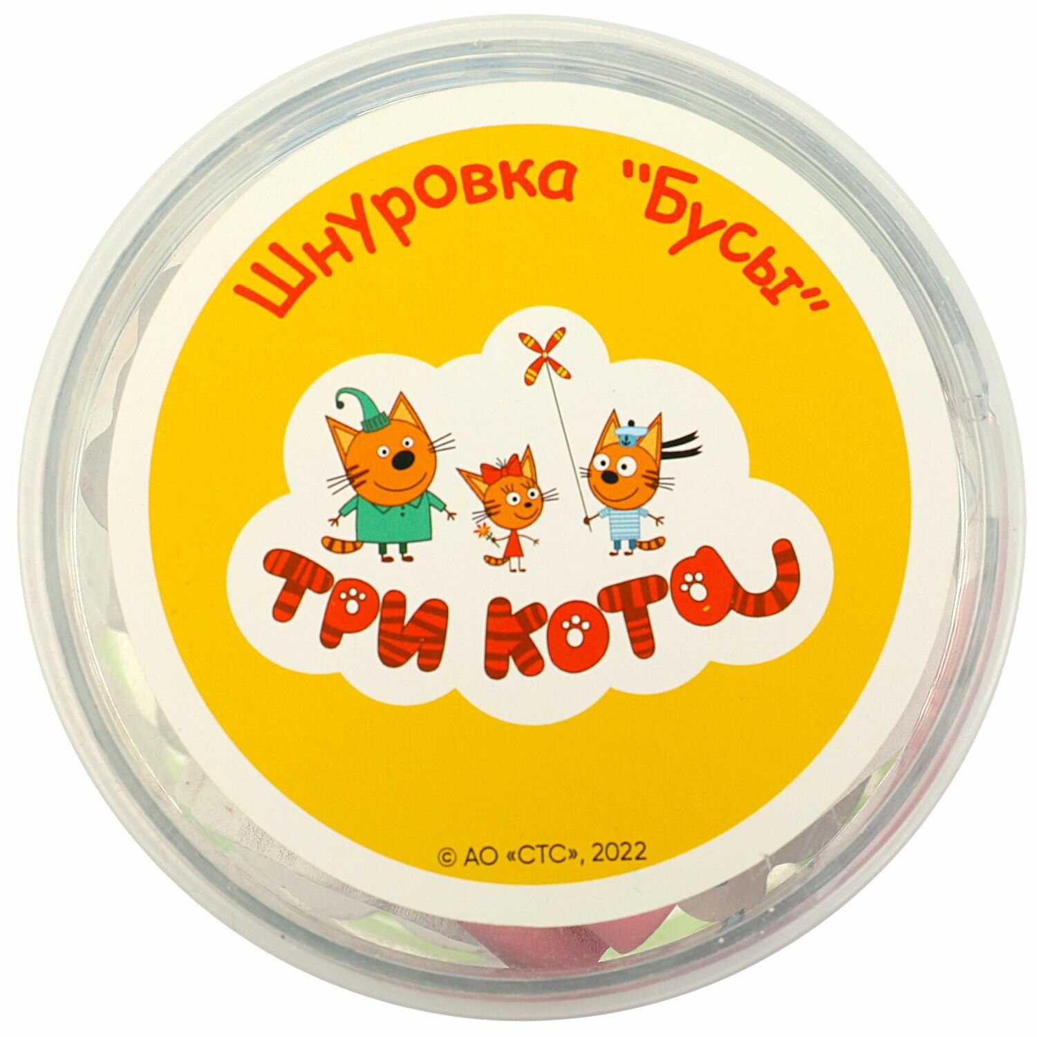 Игрушка деревянная Три Кота шнуровка-бусы (1063-CATS) фотография 3