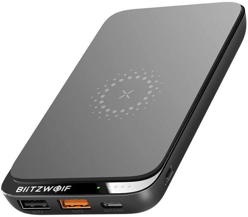 Внешний аккумулятор BlitzWolf BW-P10 18W Power Bank Wireless Charger фотография 1