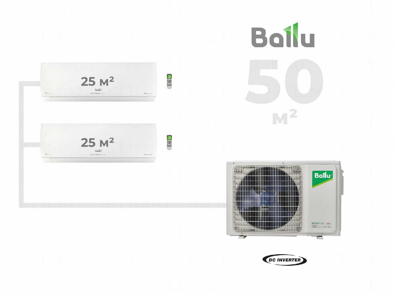 Канальный кондиционер Ballu BA2OI-FM/out-14HN8/EU+2BSUI-FM/in-07HN8/EU фотография 5
