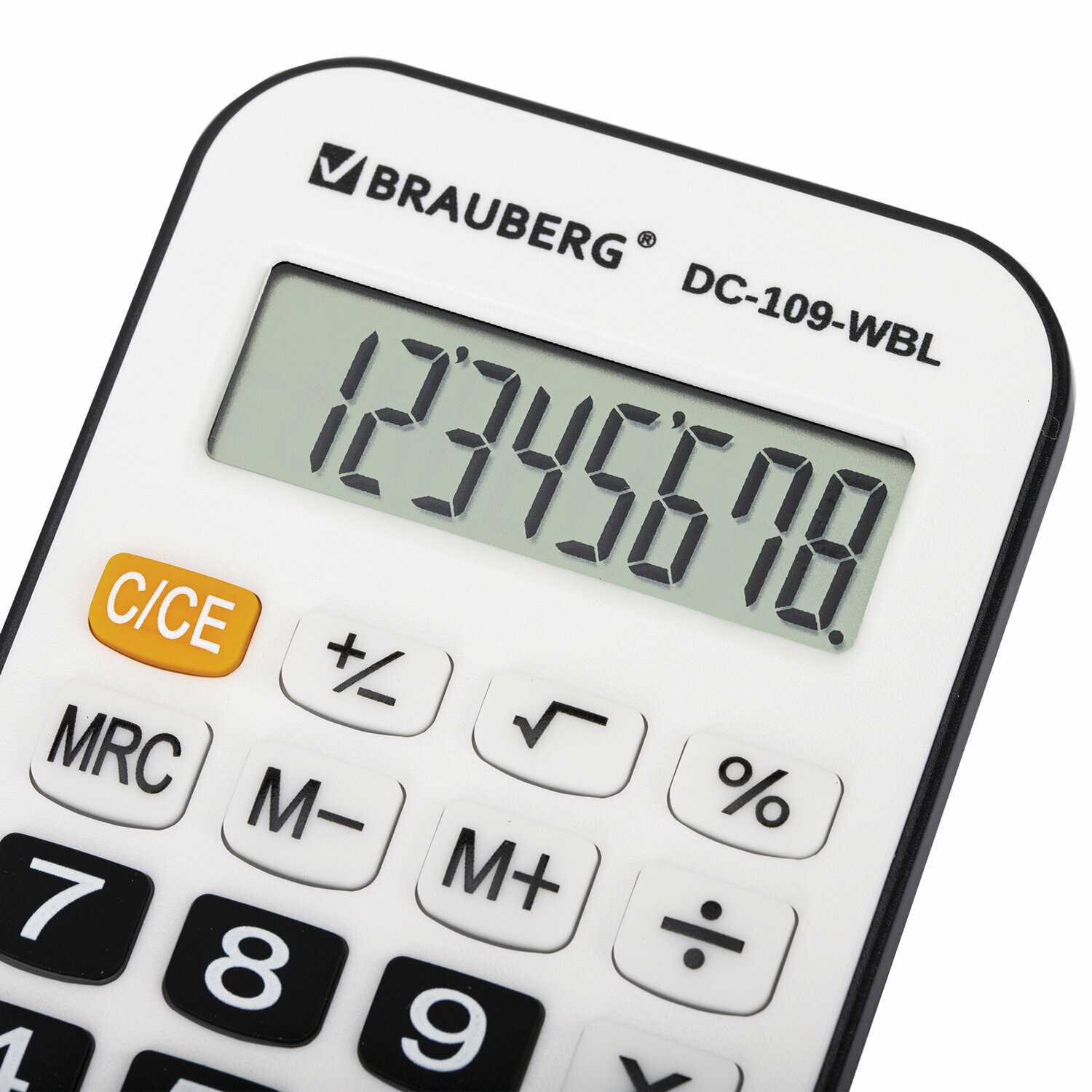 Калькулятор карманный BRAUBERG DC-109-WBU [61x110мм, 8 разрядов] фотография 2