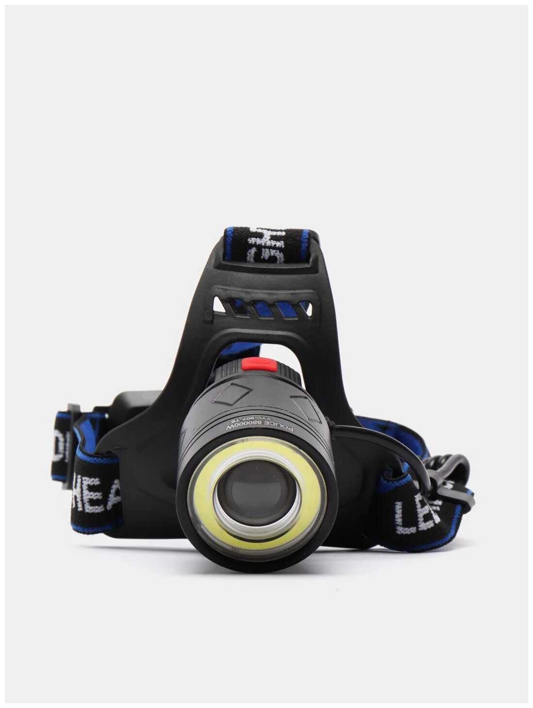 Налобный светодиодный фонарь 907-T6+COB HIGH POWER фотография 7
