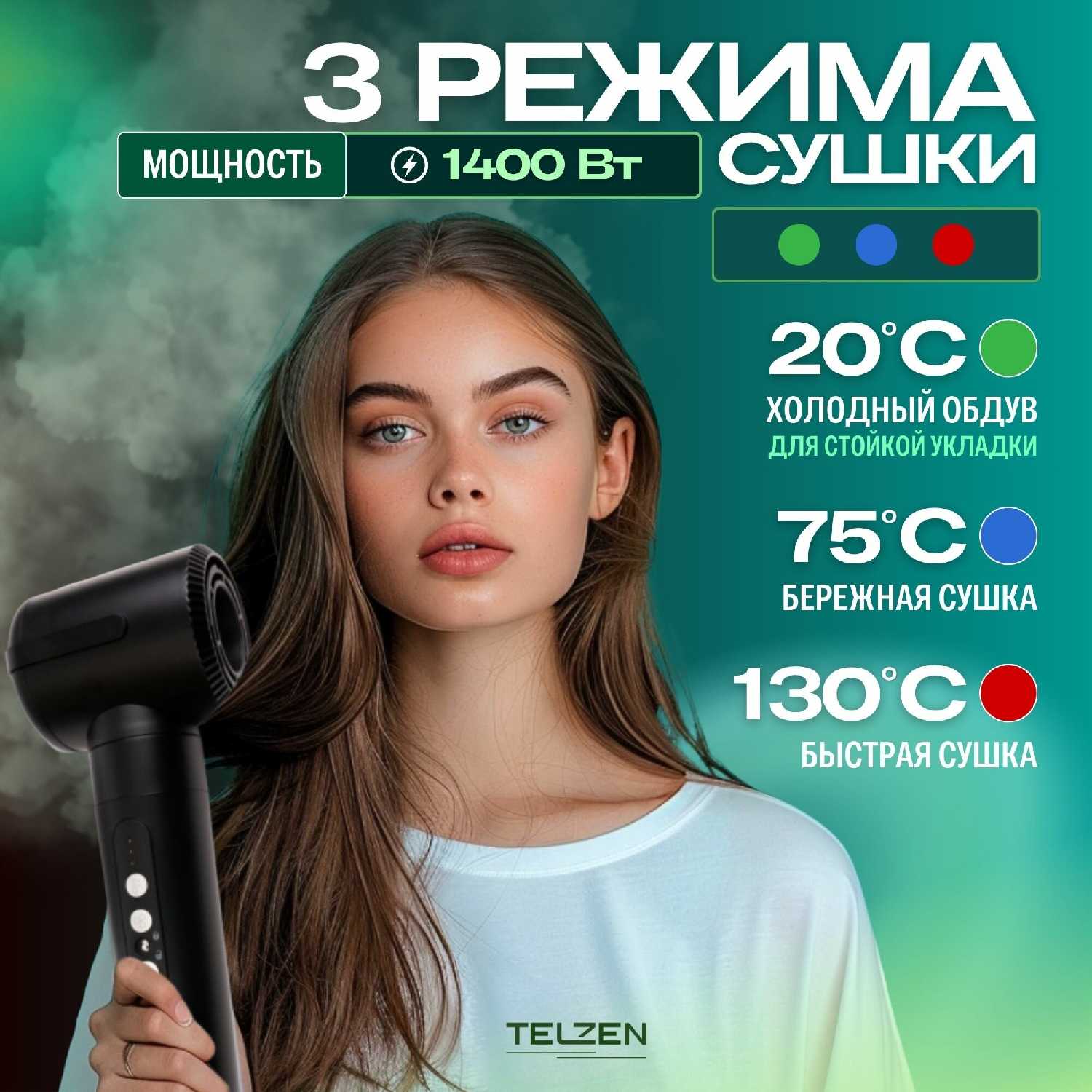 Фен для волос Telzen Мультистайлер 7 в 1 фотография 23