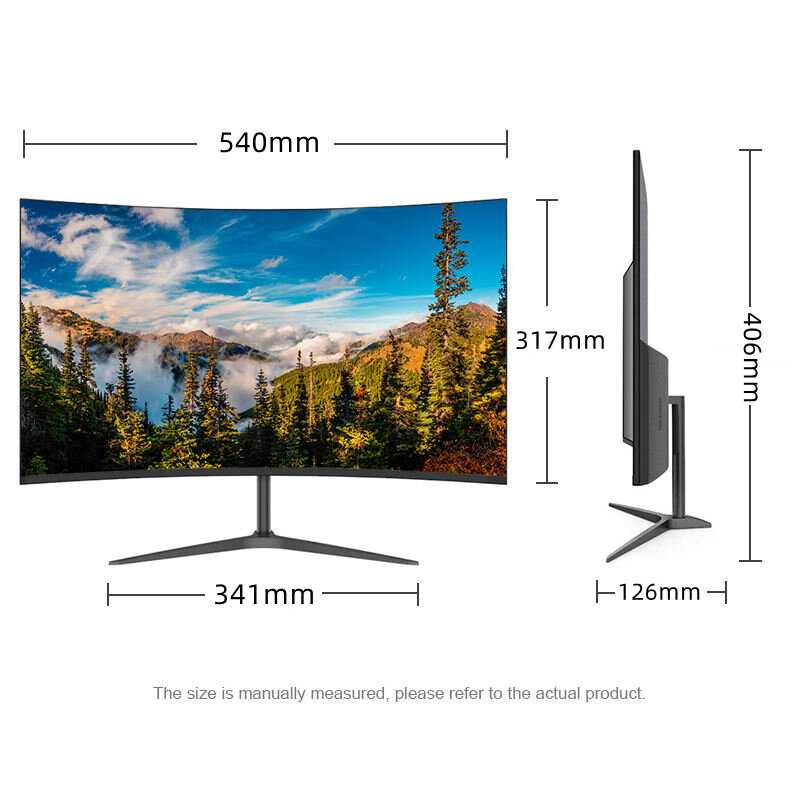 Компьютерный монитор FYHXele 24-дюймовый изогнутый монитор FHD 1080P (FYHXele) фотография 7