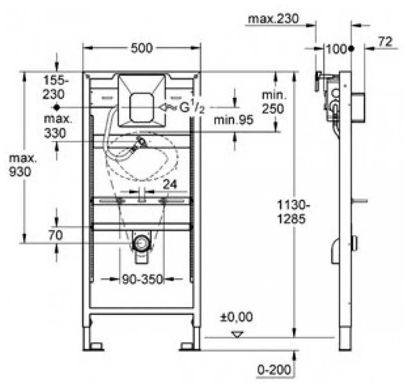 Рамная инсталляция Grohe Rapid SL (38803001) фотография 5