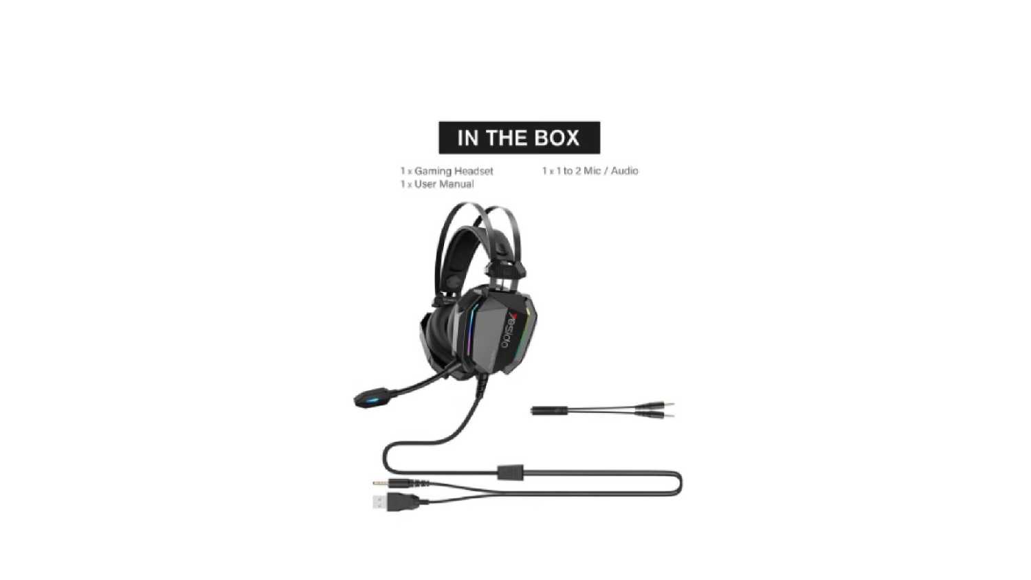 Игровые накладные наушники с микрофоном Yesido EK03 Game Headset фотография 8