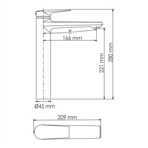 Смеситель для раковины (умывальника) WasserKRAFT Glan 6603H, рычажный фотография 5