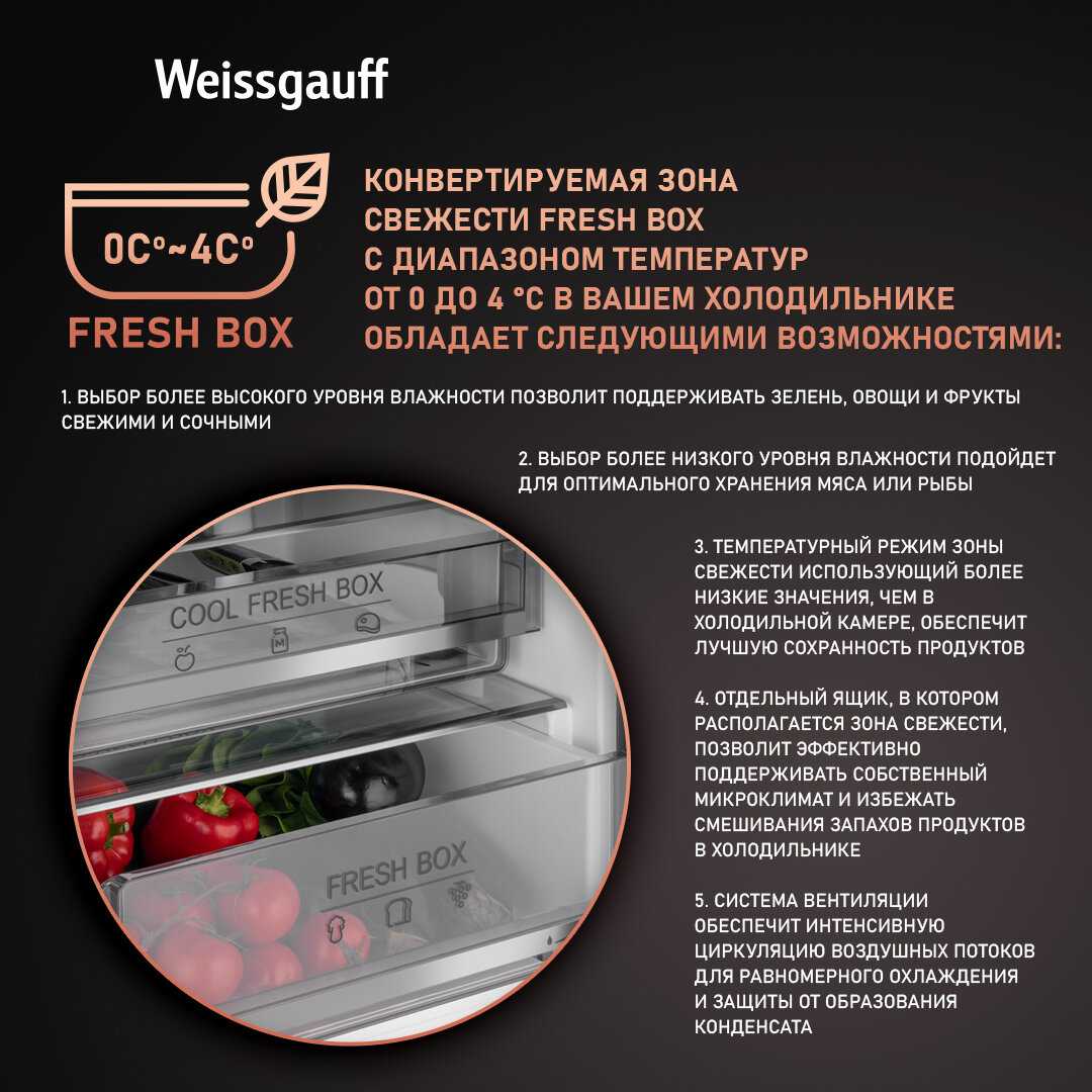 Холодильник Weissgauff WRK 195 D Full NoFrost (WRK 195 D) фотография 5
