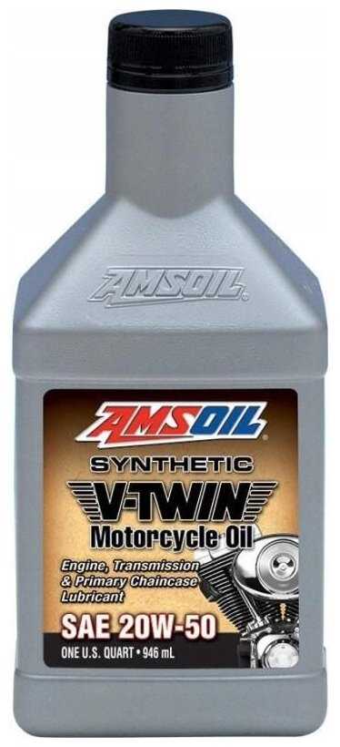 Синтетическое моторное масло AMSOIL V-Twin Synthetic Motorcycle Oil 20W-50