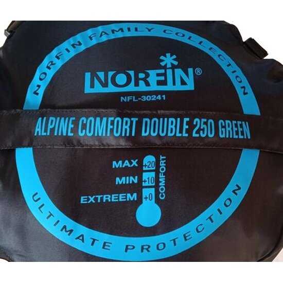 Мешок-одеяло спальный Norfin ALPINE COMFORT DOUBLE 250 фотография 8