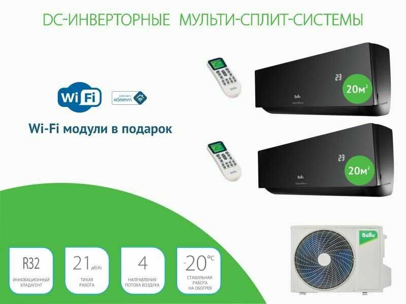 Канальный кондиционер Ballu BA2OI-FM/out-14HN8/EU+2BSUI-FM/in-07HN8/EU фотография 14