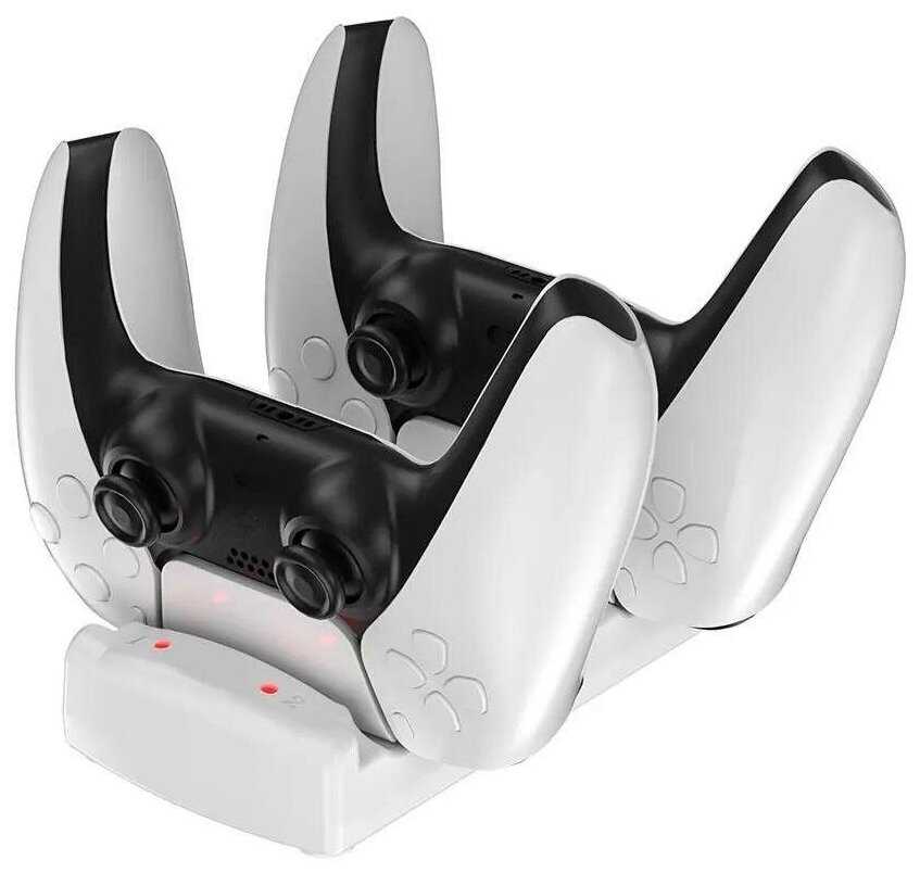 Зарядная станция для 2-х геймпадов Playstation DualSense AOLION (AL-P5026) Белый (PS5)