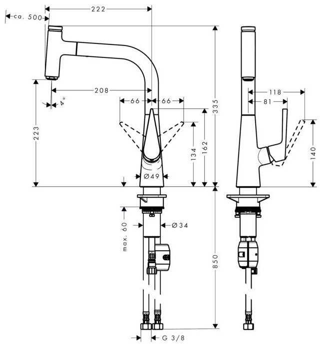 Смеситель Hansgrohe 72822 фотография 2