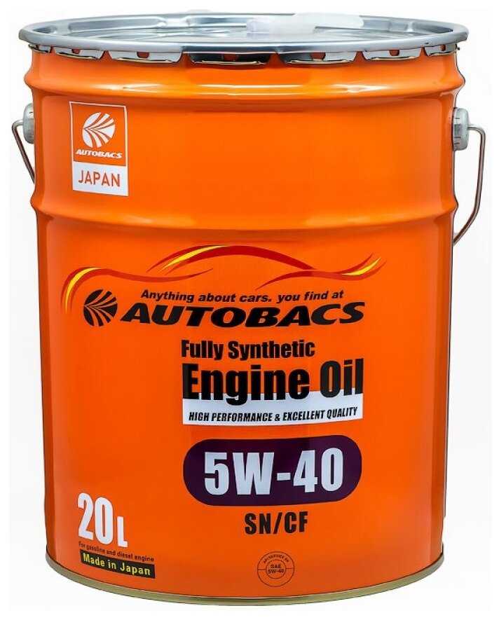 Синтетическое моторное масло Autobacs Fully Synthetic 5W-40 SN/CF фотография 2