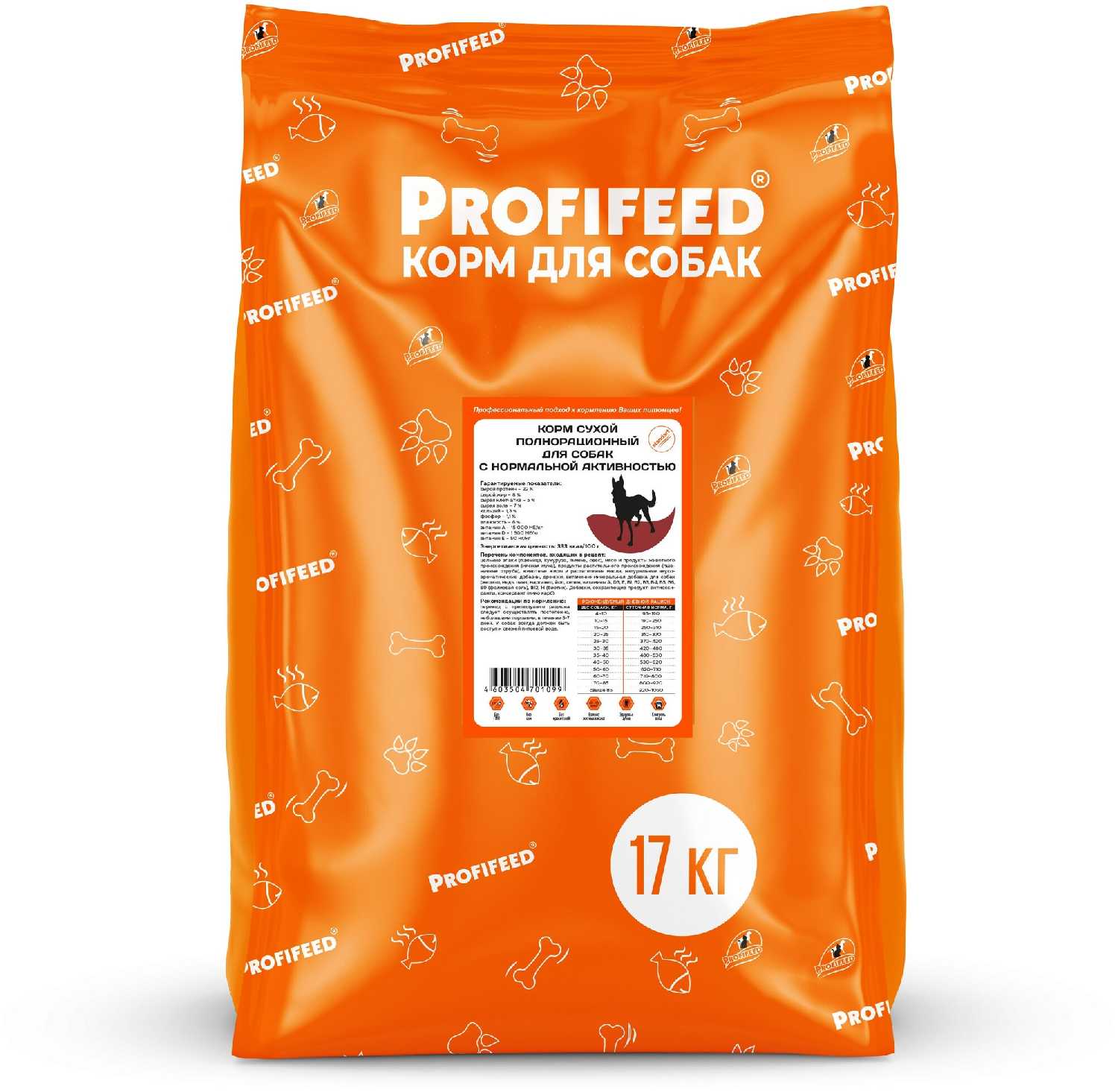 Корм Profifeed для собак с нормальной активностью фотография 5
