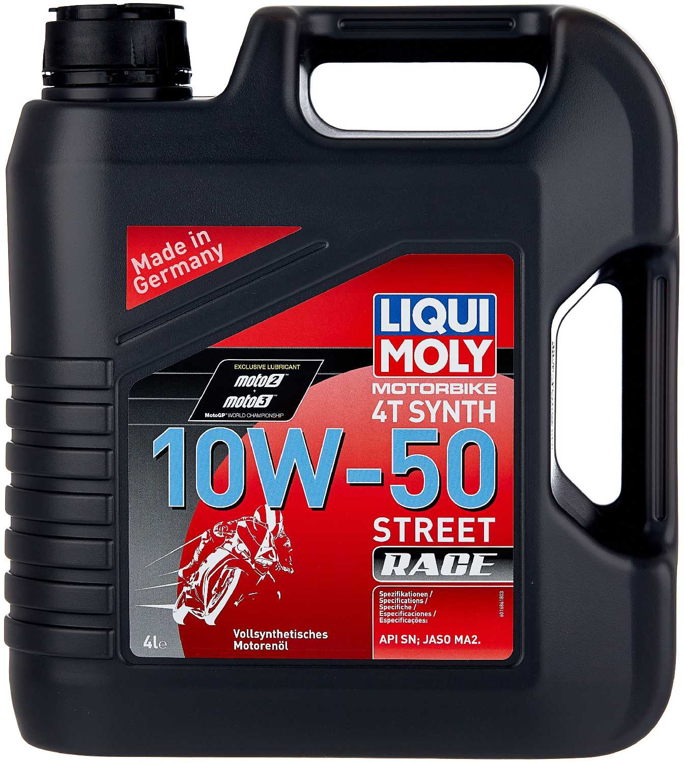 Минеральное моторное масло LIQUI MOLY Motorbike 4T Synth Street Race 10W-50 фотография 3