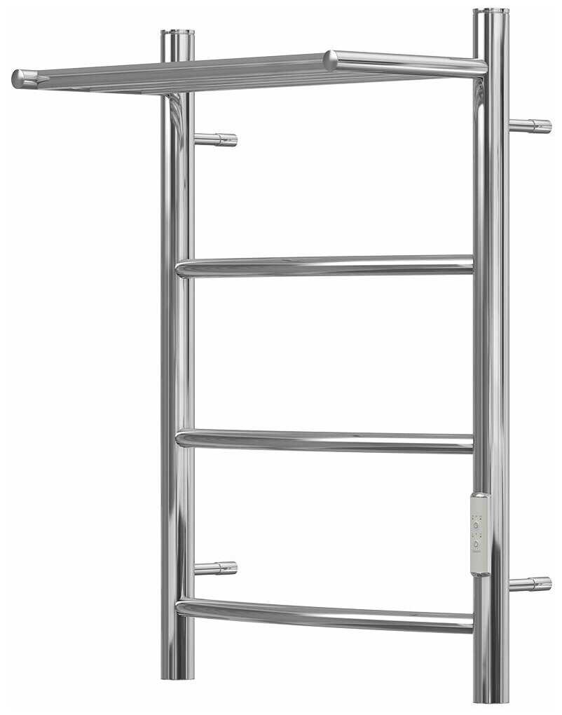 Полотенцесушитель электрический Point PN04846P П3 400x600 с полкой, диммер справа, хром